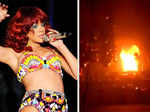 Fire breaks out at Rihanna's concert