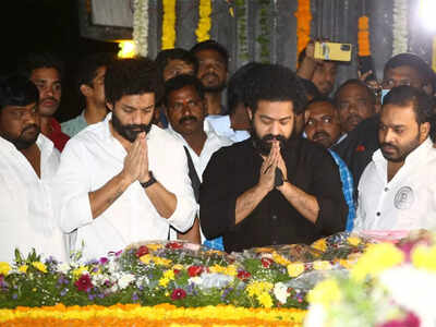 Jr NTR pays homage to his legendary grandfather Nandamuri Taraka Rama Rao; see pics