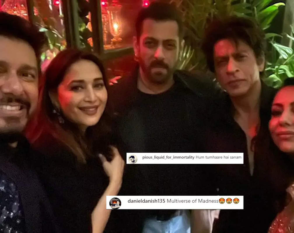 
Madhuri Dixit posts unseen pic with Salman Khan, Shah Rukh Khan and Gauri Khan from Karan Johar's birthday bash, fans say 'Hum Tumhare Hain Sanam reunion'
