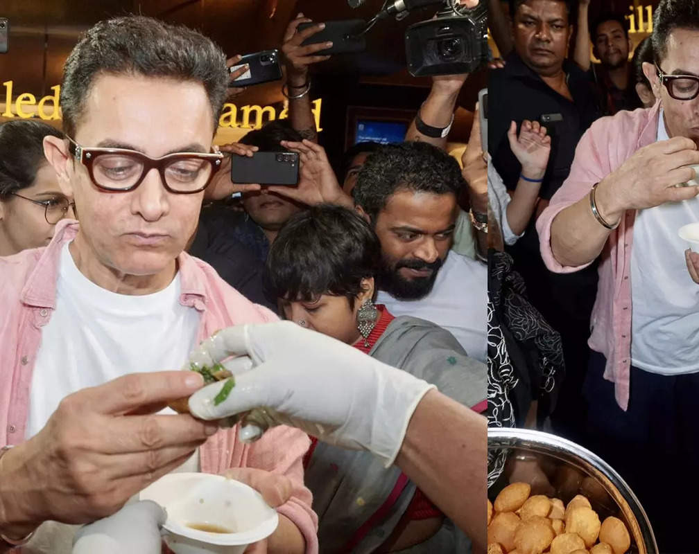 
Aamir Khan enjoys yummy pani puri at 'Laal Singh Chaddha's special trailer preview
