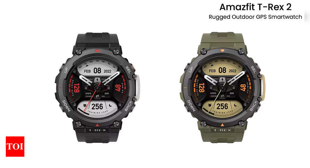 Amazfit T-Rex 2 smartwatch with 158 sports modes, 24 days battery backup launched – Times of India