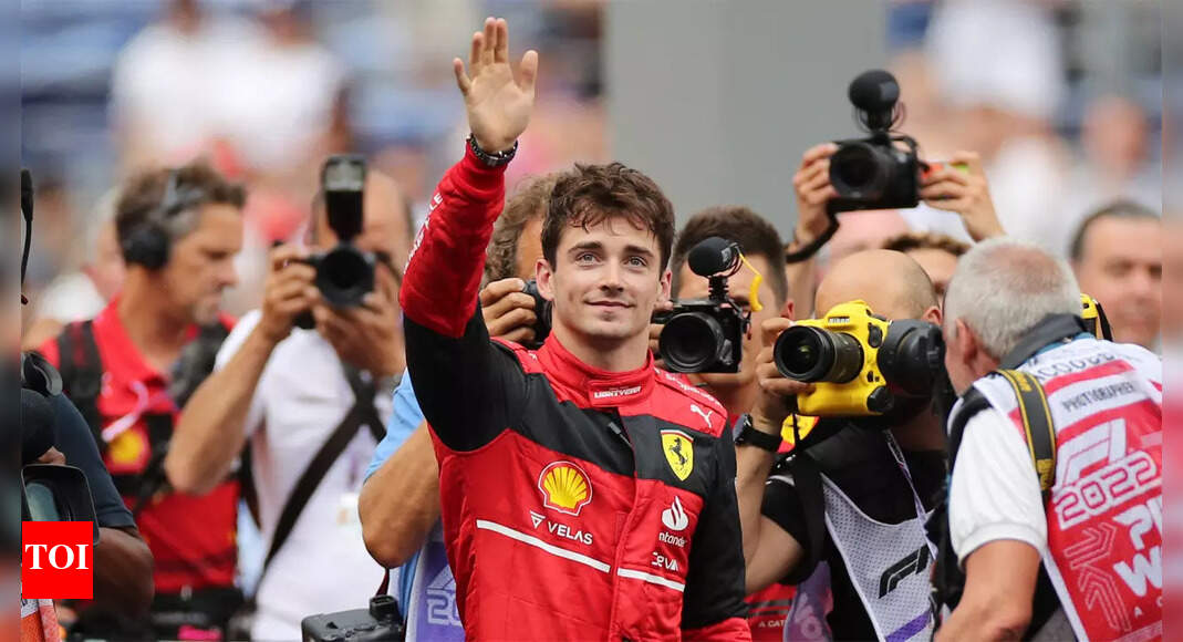 Charles Leclerc takes pole in home Monaco Grand Prix after Sergio Perez crashes | Racing News – Times of India