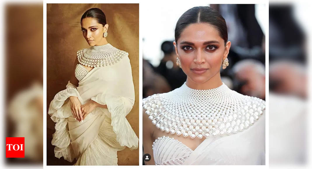 Deepika Padukone’s hand-embroidered collar at Cannes closing ceremony was made from 1200 pearls and 200 Crystals: Reports – Times of India