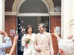 Kanika Kapoor stuns in lacey white pantsuit in these dreamy court wedding pictures