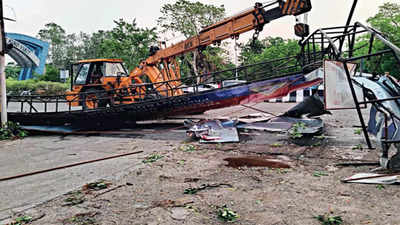 Noida: Wreck-&-roll squall leaves damage trail