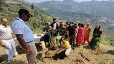 Uttarakhand: LBSNAA, Eco-task force plant 1000 trees, forest department cleans up 140 kg of waste at Kempty Falls