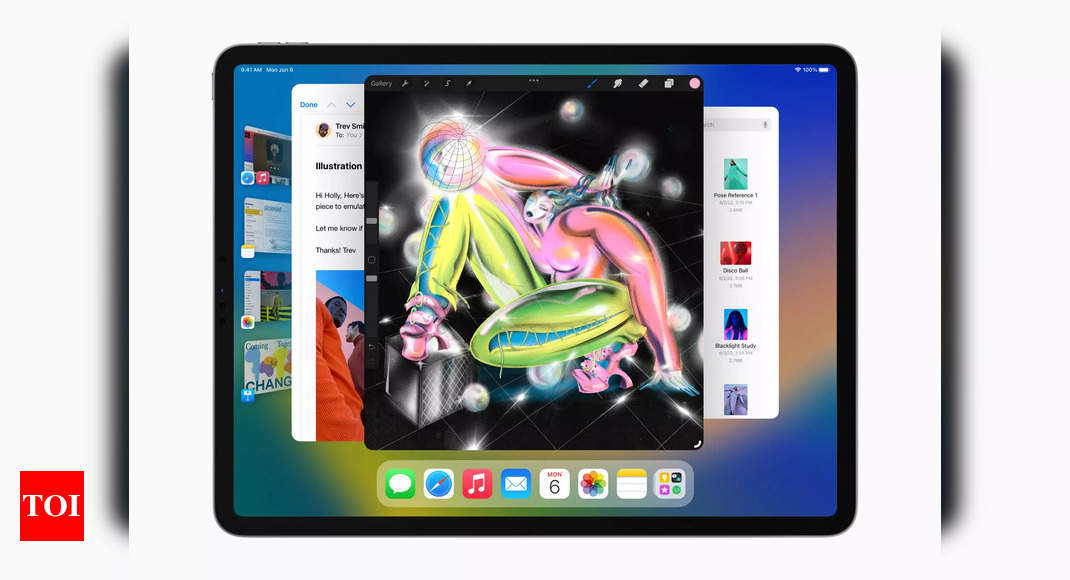 apple:  Apple showcases iPadOS 16 with new collaboration and multitasking features – Times of India