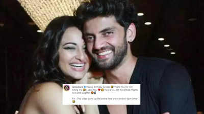 'I Love You, Sonzzz': Zaheer Iqbal shares video of Sonakshi Sinha and pens a lovely note