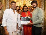 Sudeep, Shivarajkumar and others attend the muhurtha of Upendra's film UI