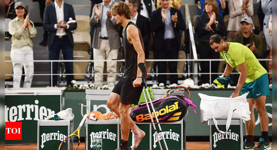 zverev:  Alexander Zverev undergoes surgery on torn ligaments in ankle after French Open exit | Tennis News – Times of India