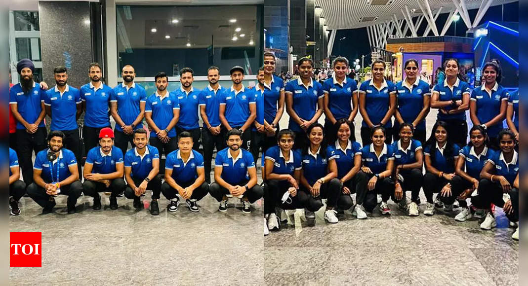 Indian men’s and women’s hockey teams depart for FIH Pro League matches against Belgium | Hockey News – Times of India