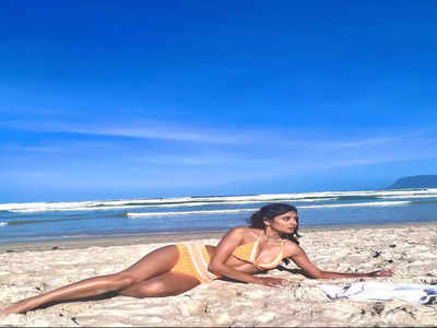 Khatron Ke Khiladi 12 contestant Kanika Mann sets the temperatures soaring in a yellow bikini; see pic