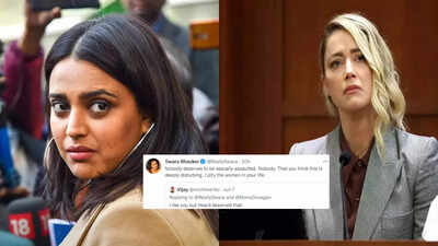 Swara Bhasker lambasts a troll saying Amber Heard deserved to be assaulted: 'I pity the women in your life'