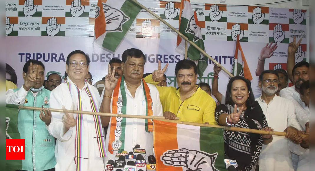 Tripura Congress’s ‘chargesheet’ against BJP govt ahead of bypolls | India News – Times of India