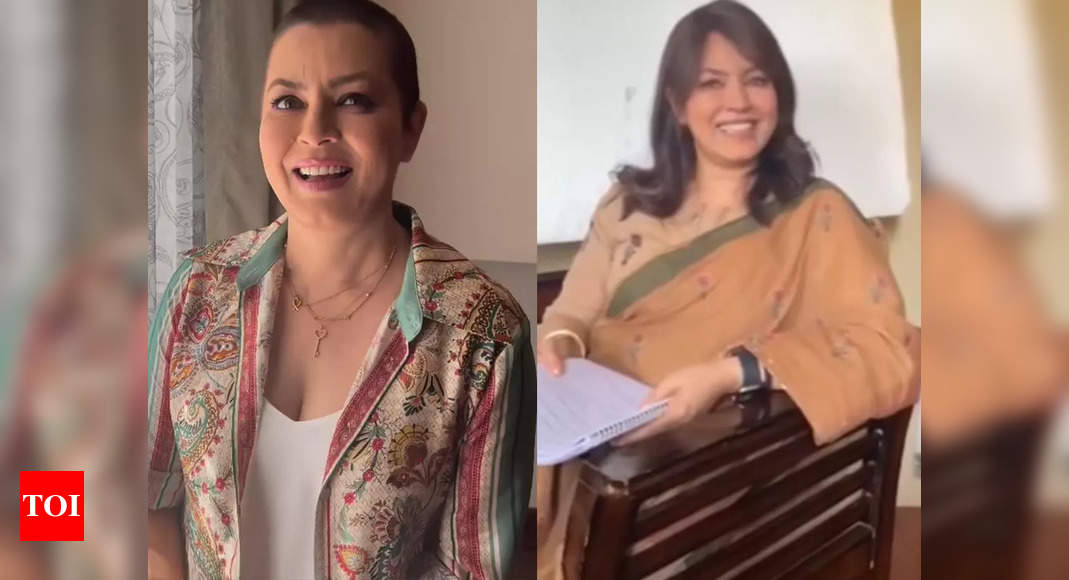 Wig-Clad cancer free Mahima Chaudhry in Video looks lovely on the sets of ‘The Signature’- Exclusive! – Times of India