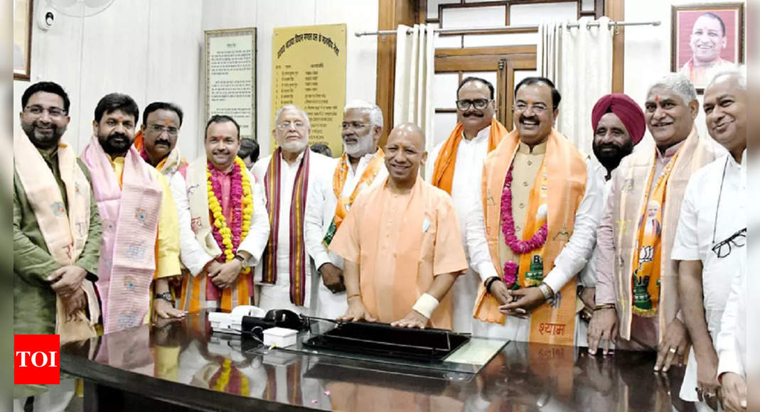 UP Council Polls: CM Yogi Adityanath In Attendance, BJP's 9 Candidates ...