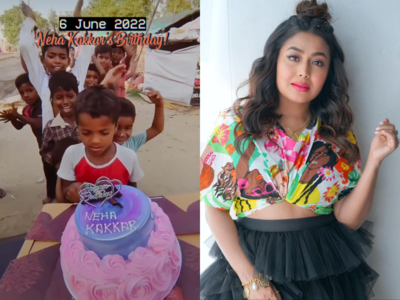 Neha Kakkar shares a video of fans celebrating her birthday by providing food to underpriviledged kids