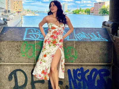 Janhvi Kapoor is summer ready in this floral slit dress
