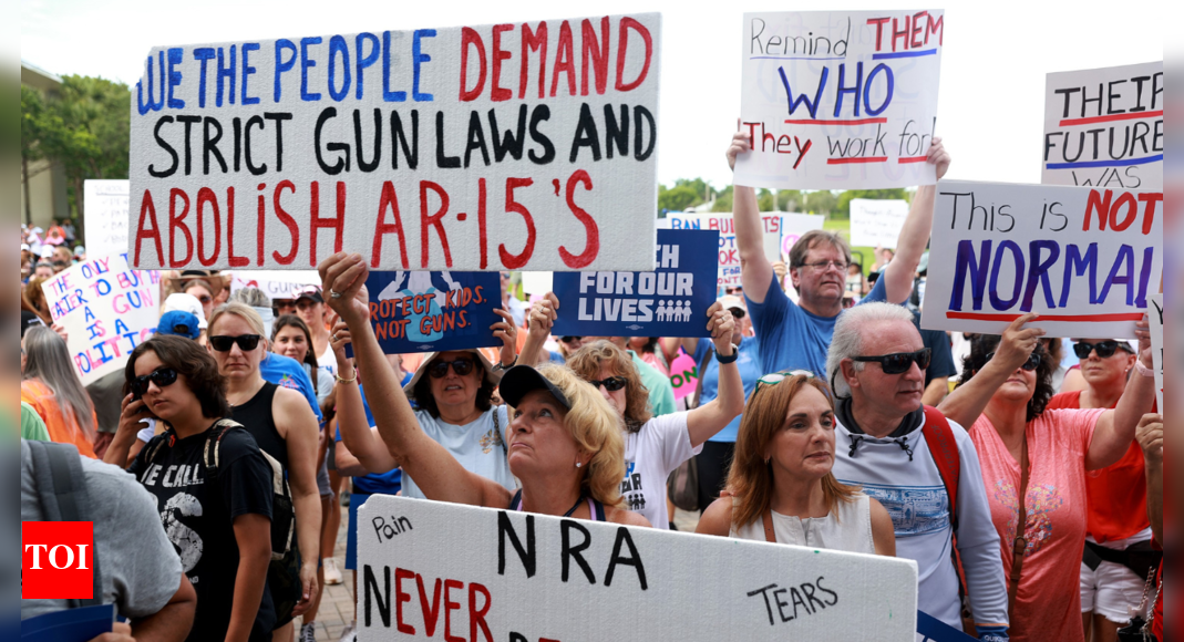 Protesters rally against gun violence in Washington, across US - Times ...