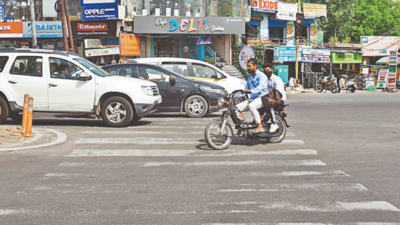 Spot the zebra crossing: It’s a risky walk on roads across Noida