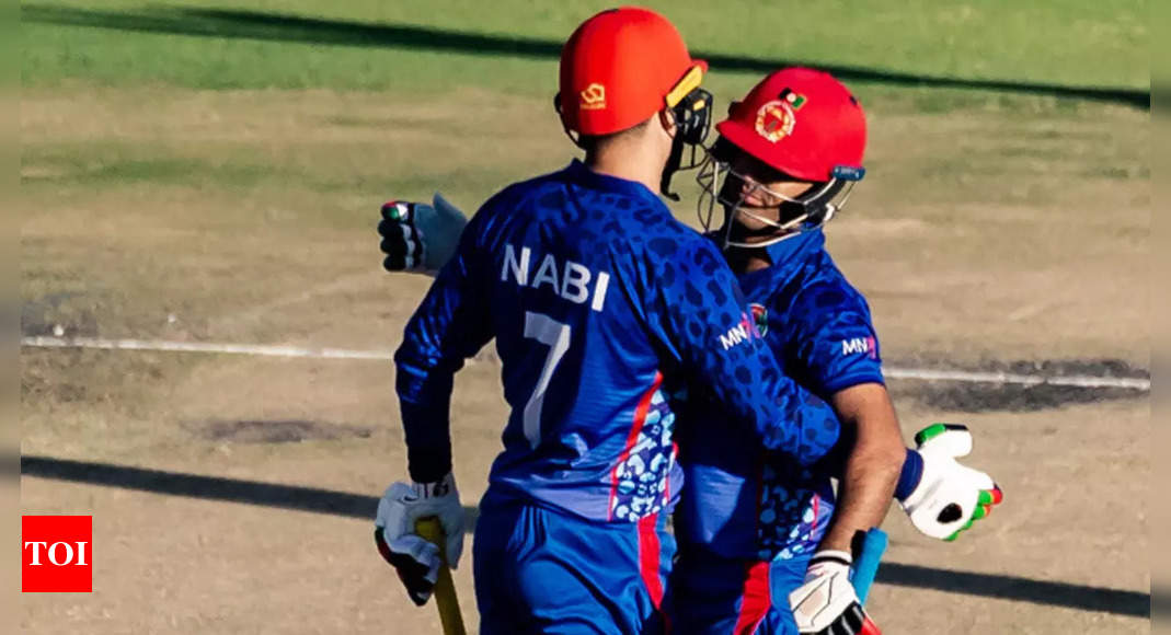 Zadran, Nabi star as Afghanistan beat Zimbabwe by 21 runs to win T20 series | Cricket News – Times of India
