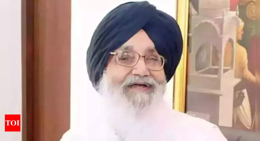 Parkash Singh Badal admitted to Mohali hospital with gastritis complaint, condition improving | India News – Times of India