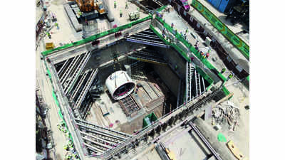 Kanpur Metro: First tunnel boring machine segment lowered in shaft