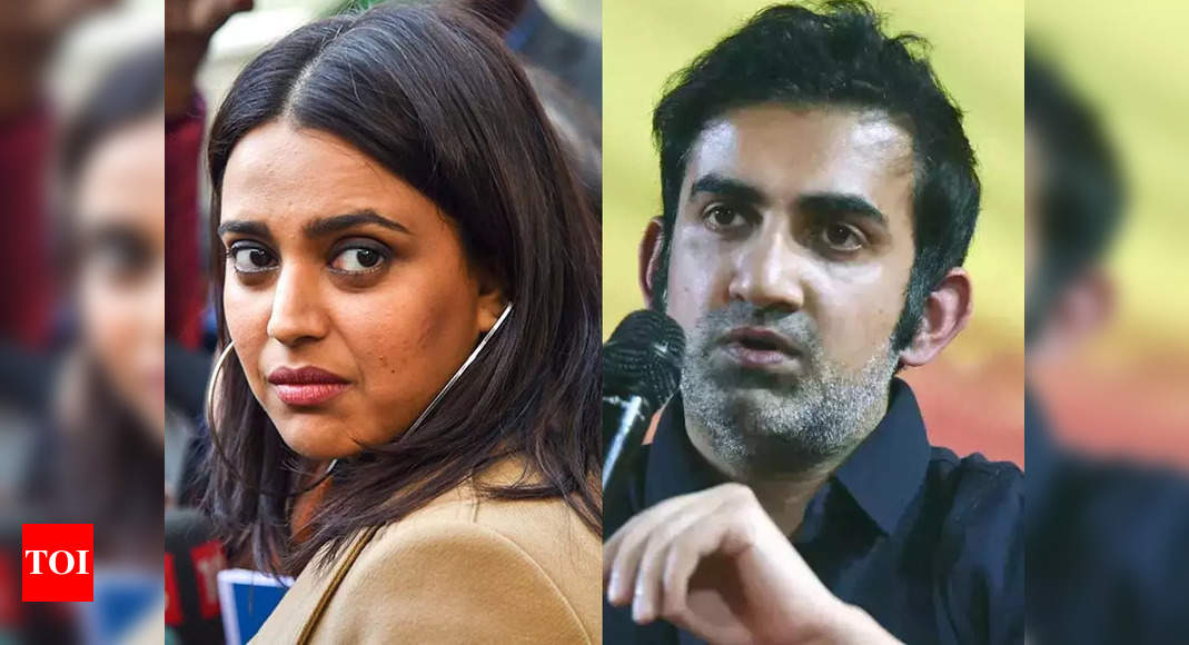 Nupur Sharma controversy: Swara Bhasker lashes out at Gautam Gambhir for ‘secular liberals’ comment – Times of India