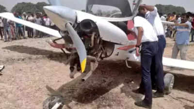 Light aircraft crash lands in Amethi farm field; pilot safe