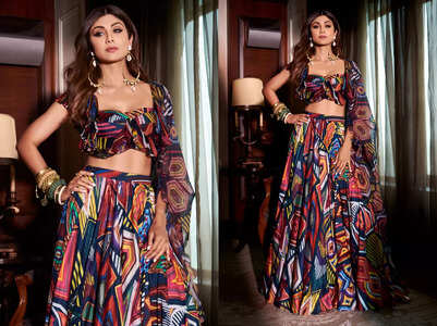 Shilpa Shetty Kundra's modern day lehenga-choli is unmissable