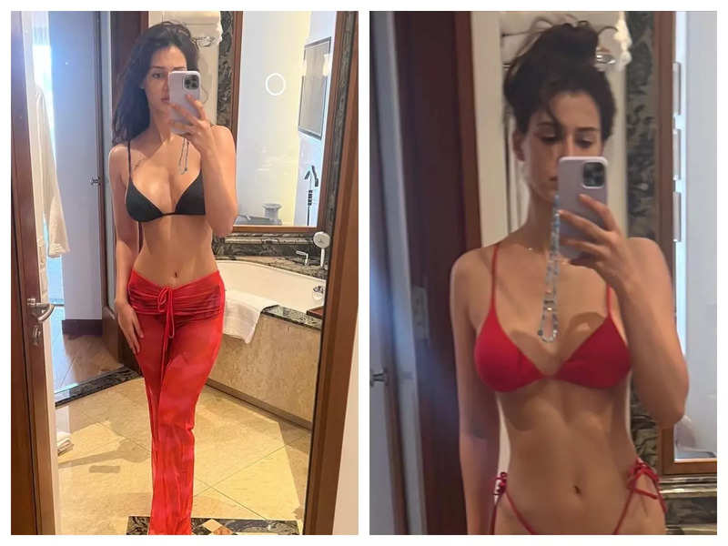 Disha Patani sets Instagram on fire with her stunning mirror selfies in a bikini