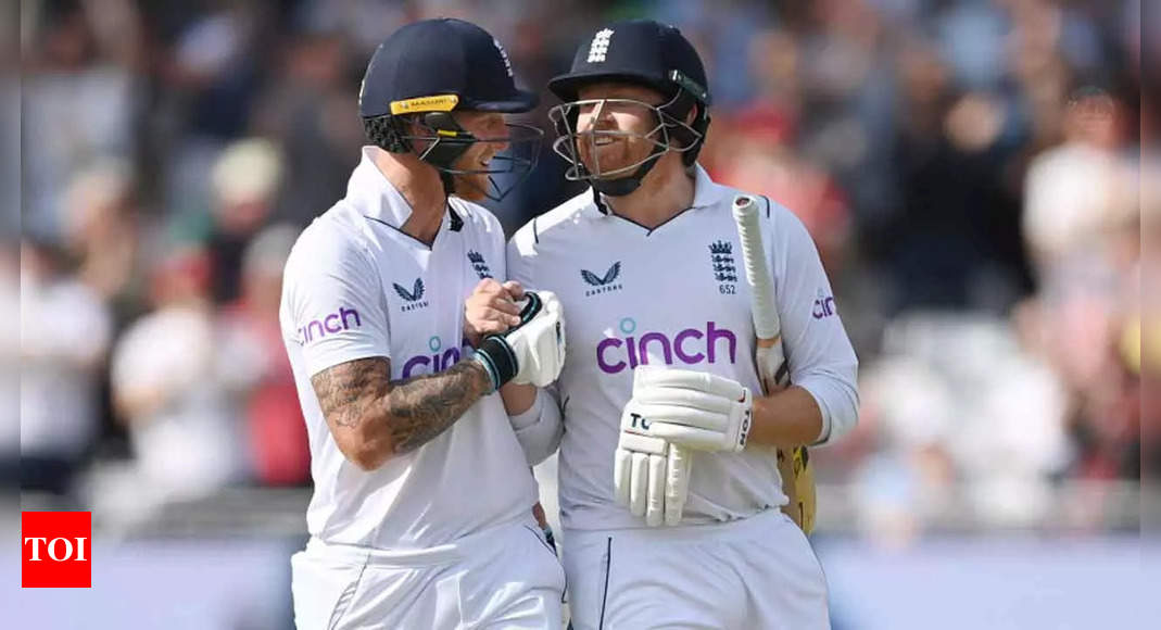 2nd Test: Bairstow, Stokes star as England beat New Zealand by five wickets to win series | Cricket News – Times of India