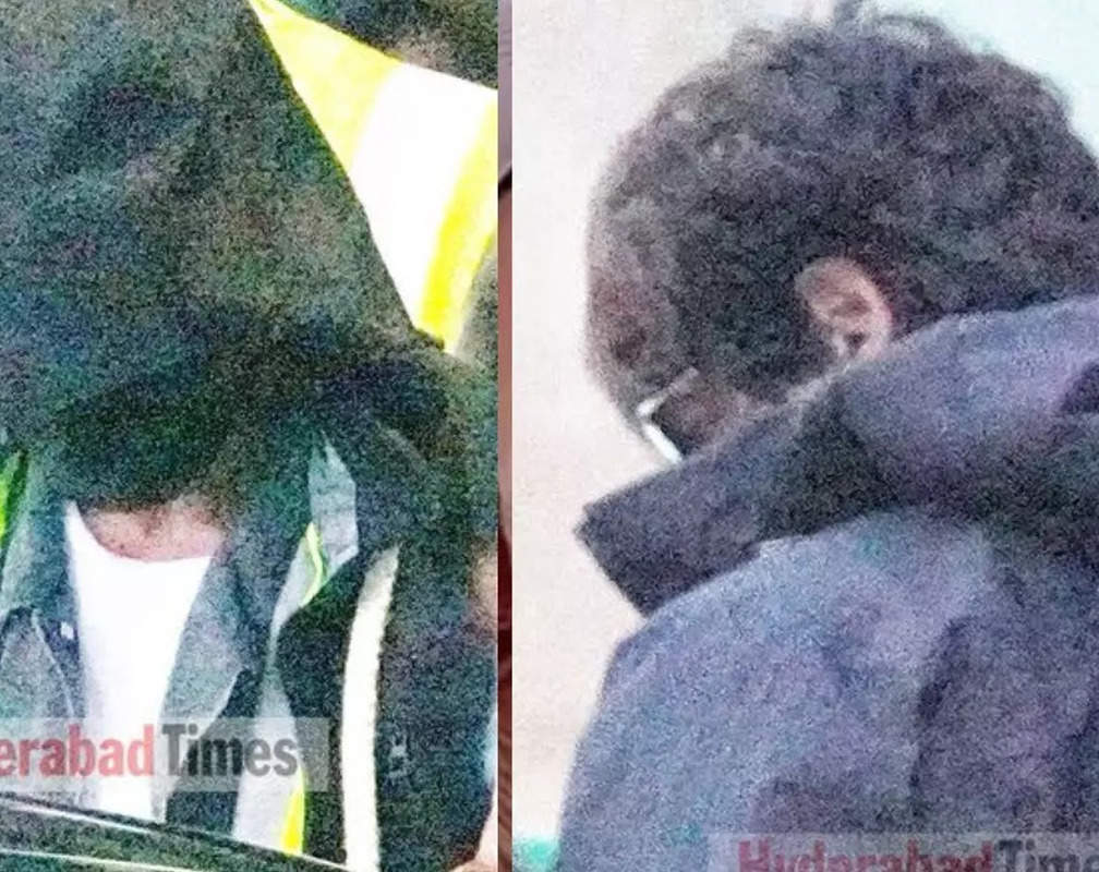 
Shah Rukh Khan and Atlee cover faces with hoodies as they get clicked in Hyderabad
