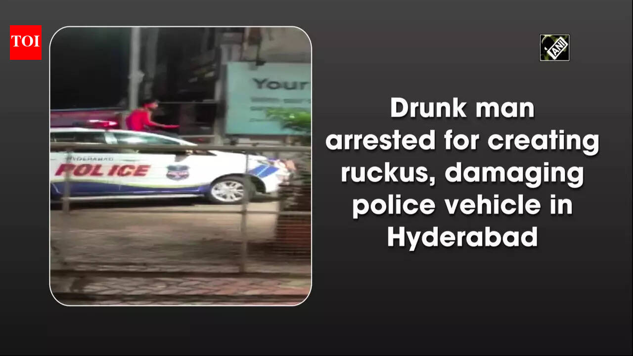Hyderabad: Drunk man damages police vehicle, arrested for creating ruckus