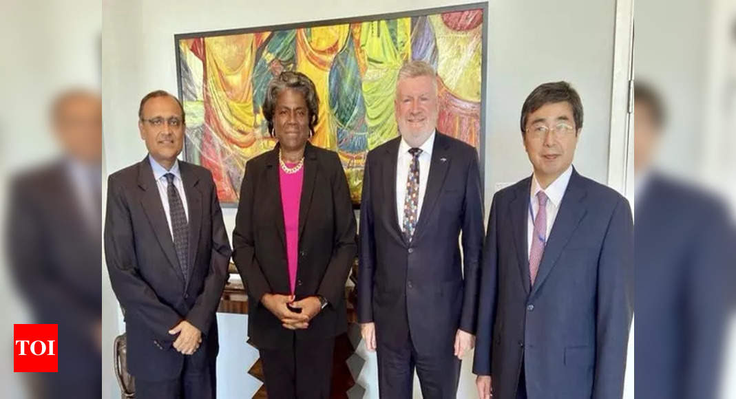 quad:  UN envoys from Quad meet in New York, discuss ways to strengthen rules-based international order | India News – Times of India
