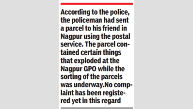 Nashik cops seek report on explosion at Nagpur GPO