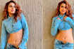 Nia Sharma raises temperature in denim crop top and unbuttoned jeans