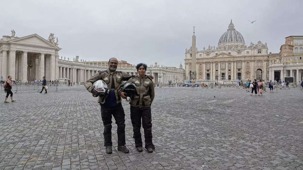 Ride to Vatican: 1994 with pal, 2022 with wife