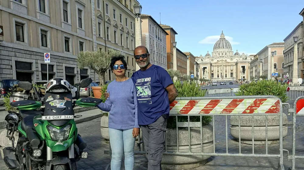 Ride to Vatican: 1994 with pal, 2022 with wife