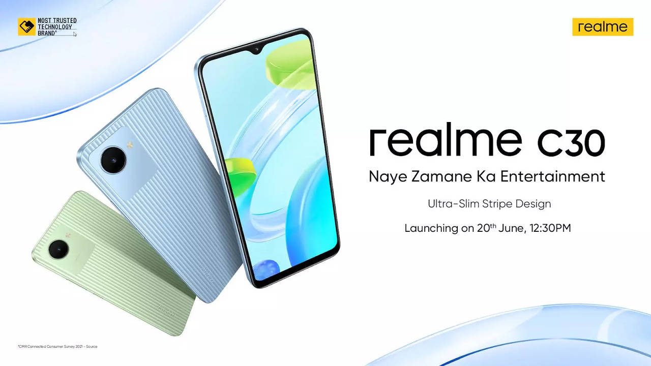 Realme: Realme C30 to launch in India on June 20 - Times of India