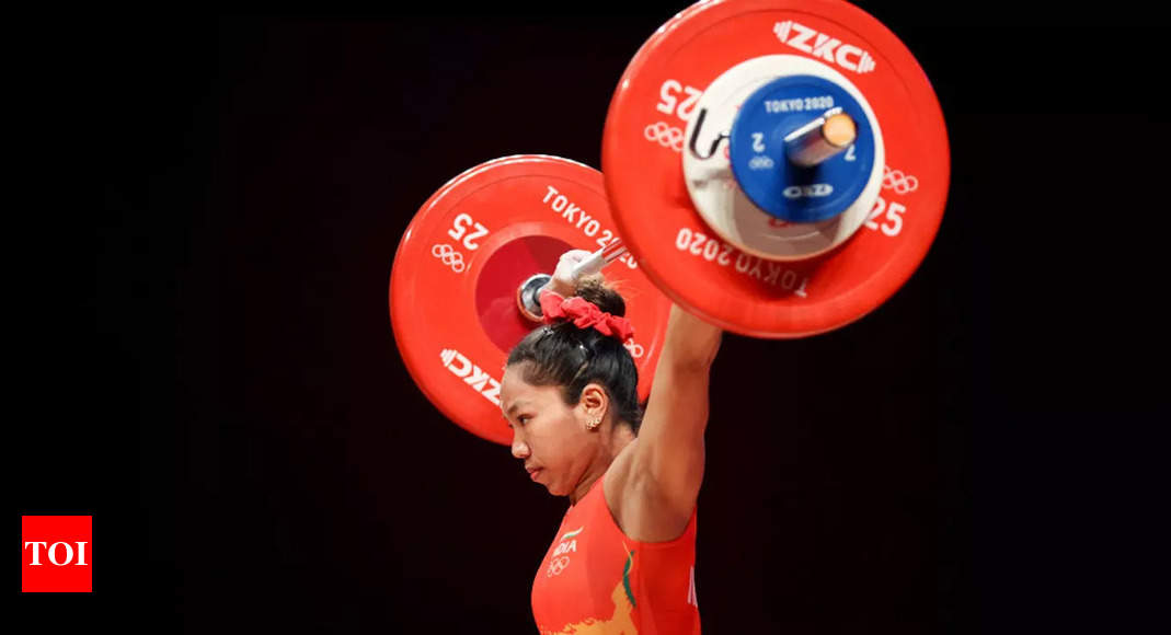 New national record eludes Mirabai Chanu despite gold at Khelo India Women Weightlifting League event | More sports News – Times of India