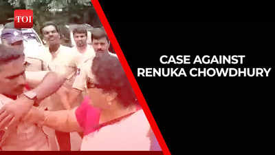 Renuka Chowdhury grabs policeman by his collar in Hyderabad; video goes viral