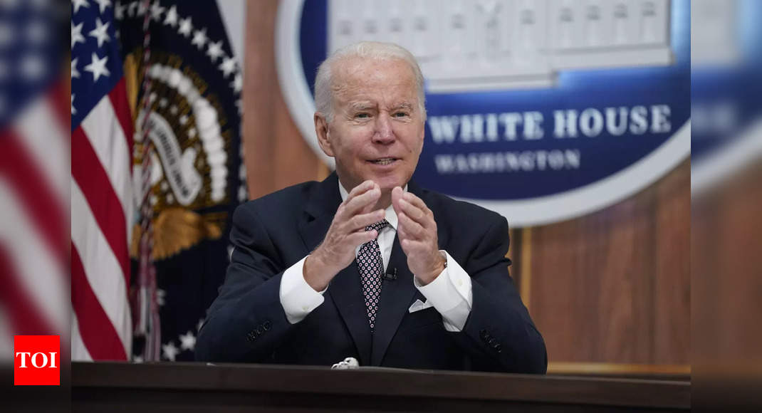 Biden hosts climate meeting amid high gas price pressure, calls clean energy matter of national security – Times of India