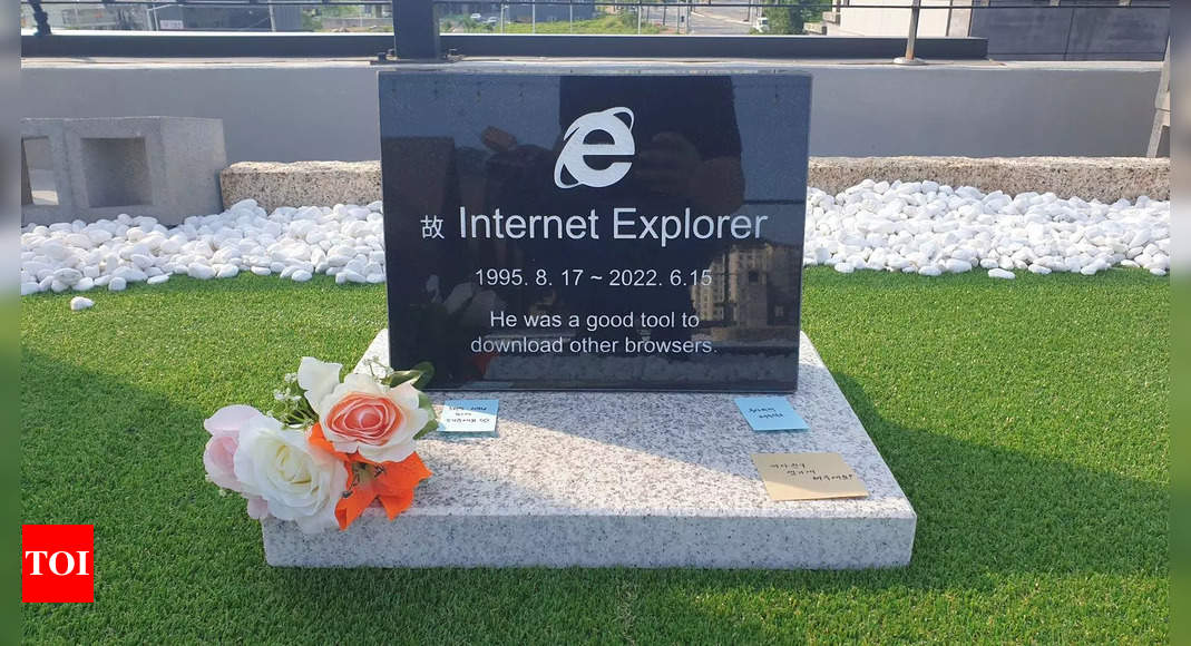 This is what Internet Explorer’s ‘tombstone’ reads – Times of India