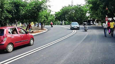 Ahead of PM Narendra Modi’s visit in Karnataka, potholed road gets sudden makeover