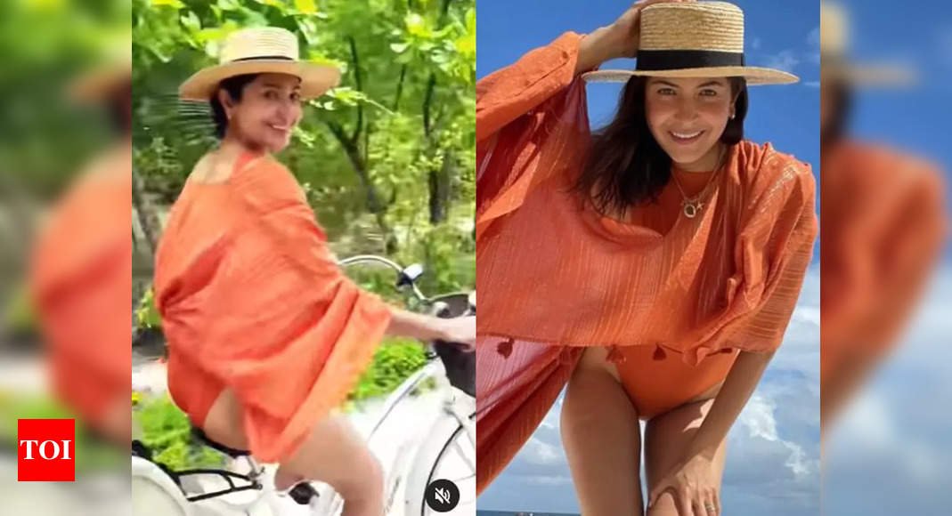Anushka Sharma stocks ‘highest recollections’ from getaway with Virat Kohli and child Vamika; says ‘pedal me again’ – WATCH | Hindi Film Information