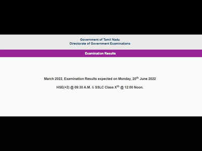 TN SSLC, Plus 2 Results 2022 date & time: TN 10th 12th result today at tnresults.nic.in