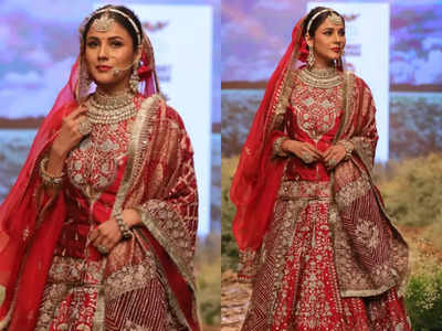 Shehnaaz Gill makes her ramp debut as a bride for Samant Chauhan