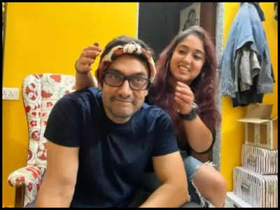 Aamir Khan dons a hairband in THIS cute picture shared by daughter Ira Khan as she wishes him on Father's Day
