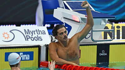 Italian Ceccon wins men's 100m backstroke title in world record time
